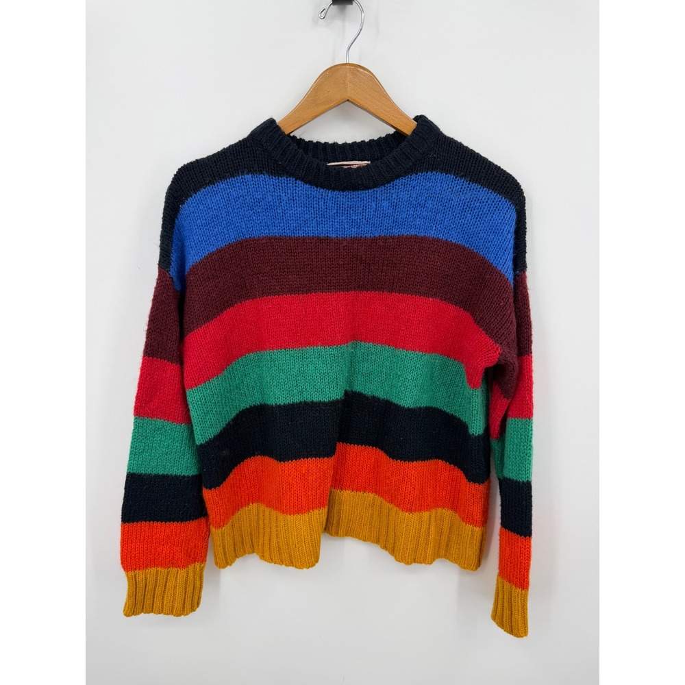 Urban Outfitters Bobby Boyfriend Stripe Sweater Womens Small Multi Color Ribbed